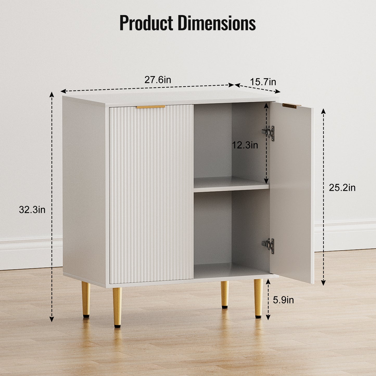 Multifunctional Cabinet with Storage Adjustable Shelves