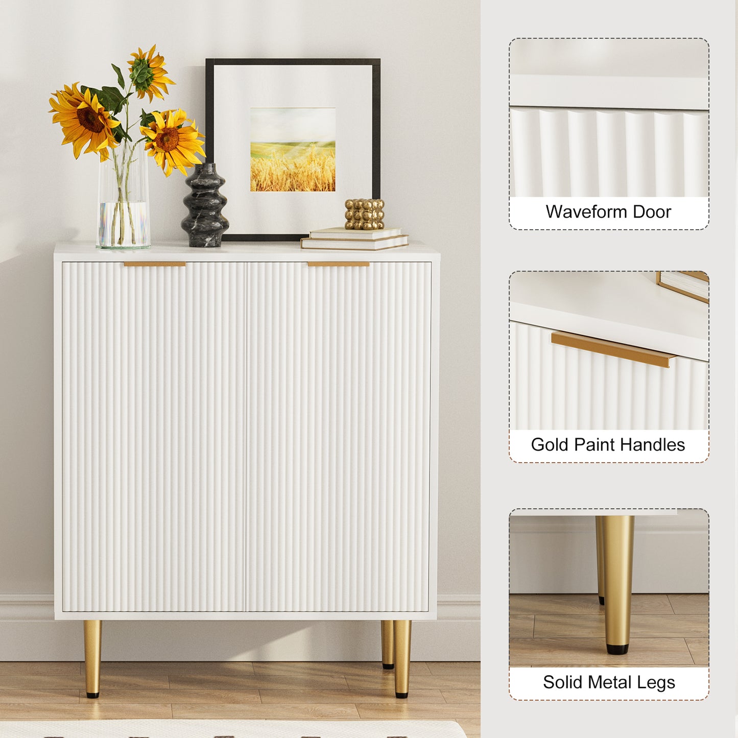 Multifunctional Cabinet with Storage Adjustable Shelves