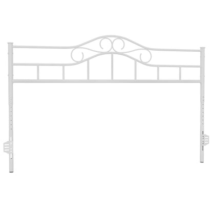 Metal Headboard, Adjustable Height, Heavy Duty Steel Curved Headboard