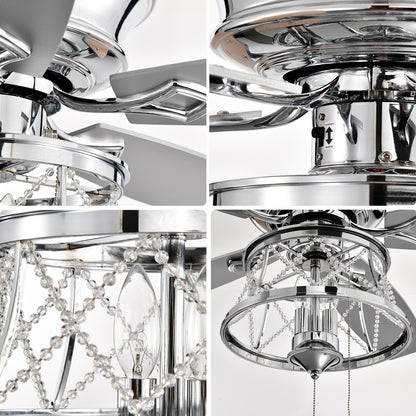 Ceiling Fans 52 Inch Industrial Style Indoor Ceiling Fan with Pull-cord Control
