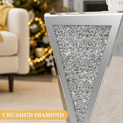 Luxury Mirror Coffee Table with Crushed Diamond