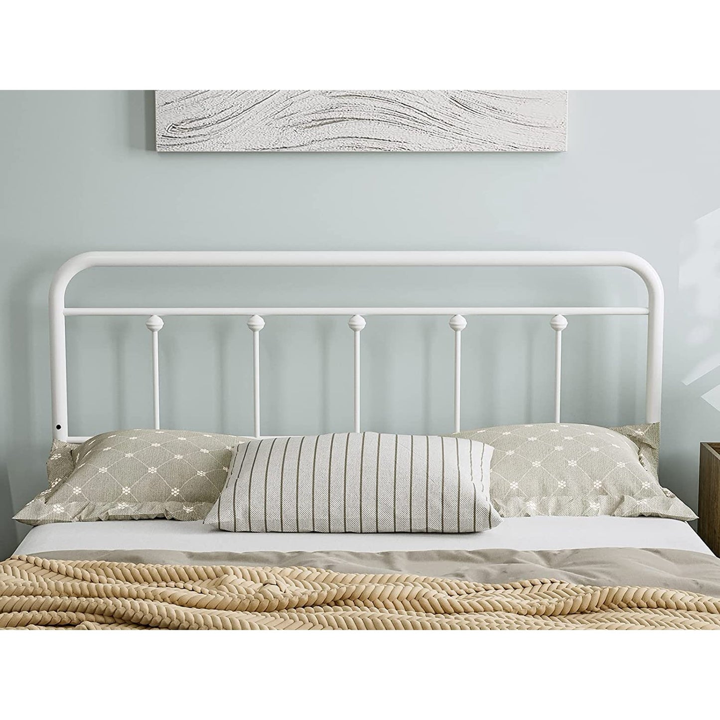 ARICOEASY Metal Full Headboard Only for Bedroom with Height Adjustable, Sturdy Headboard Suitable for Bedrooms, Hotel, Guesthouse