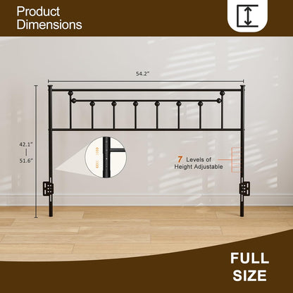Metal Adjustable Headboard Only for Bedroom