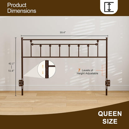 Metal Adjustable Headboard Only for Bedroom
