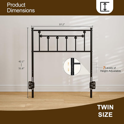 Metal Adjustable Headboard Only for Bedroom