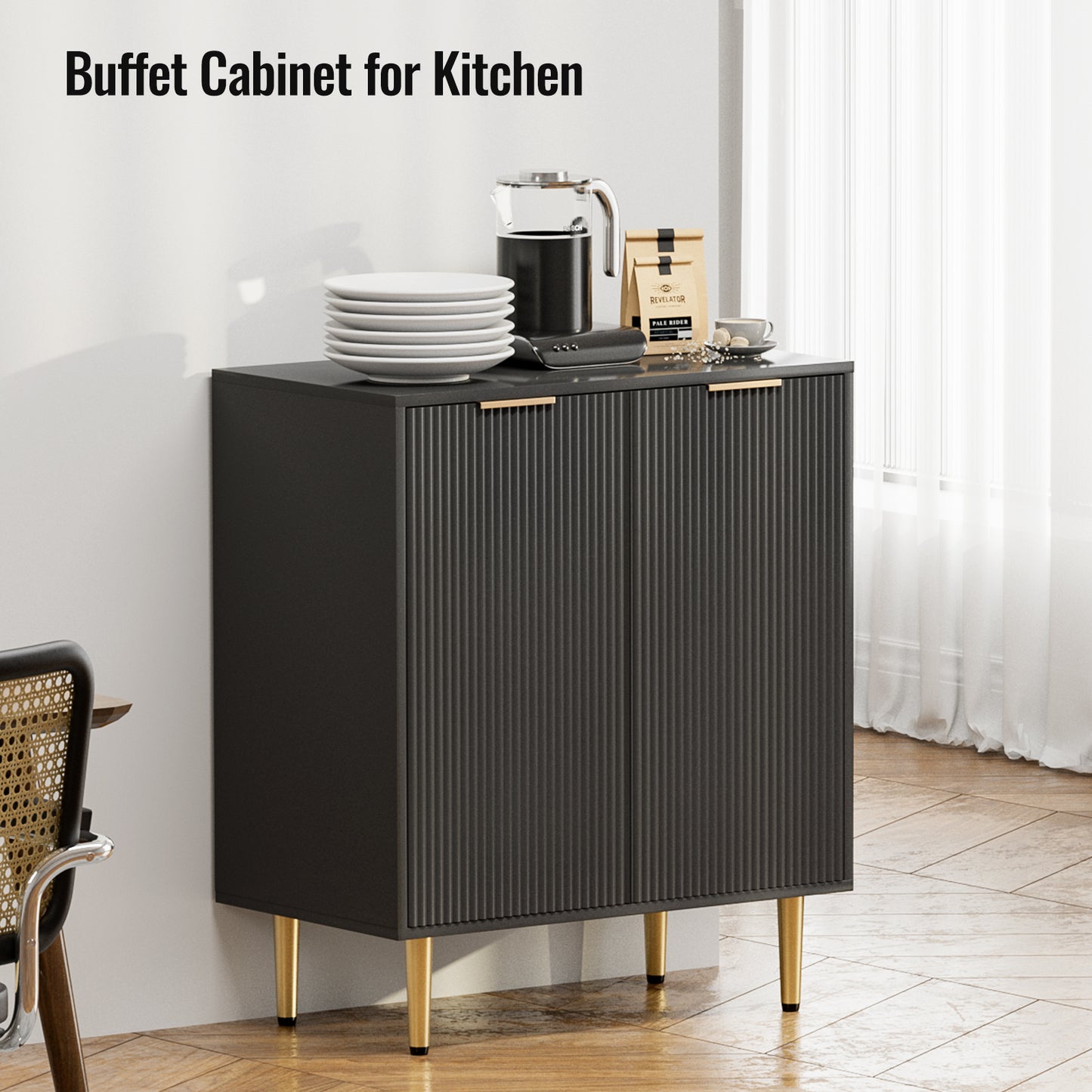 Multifunctional Cabinet with Storage Adjustable Shelves