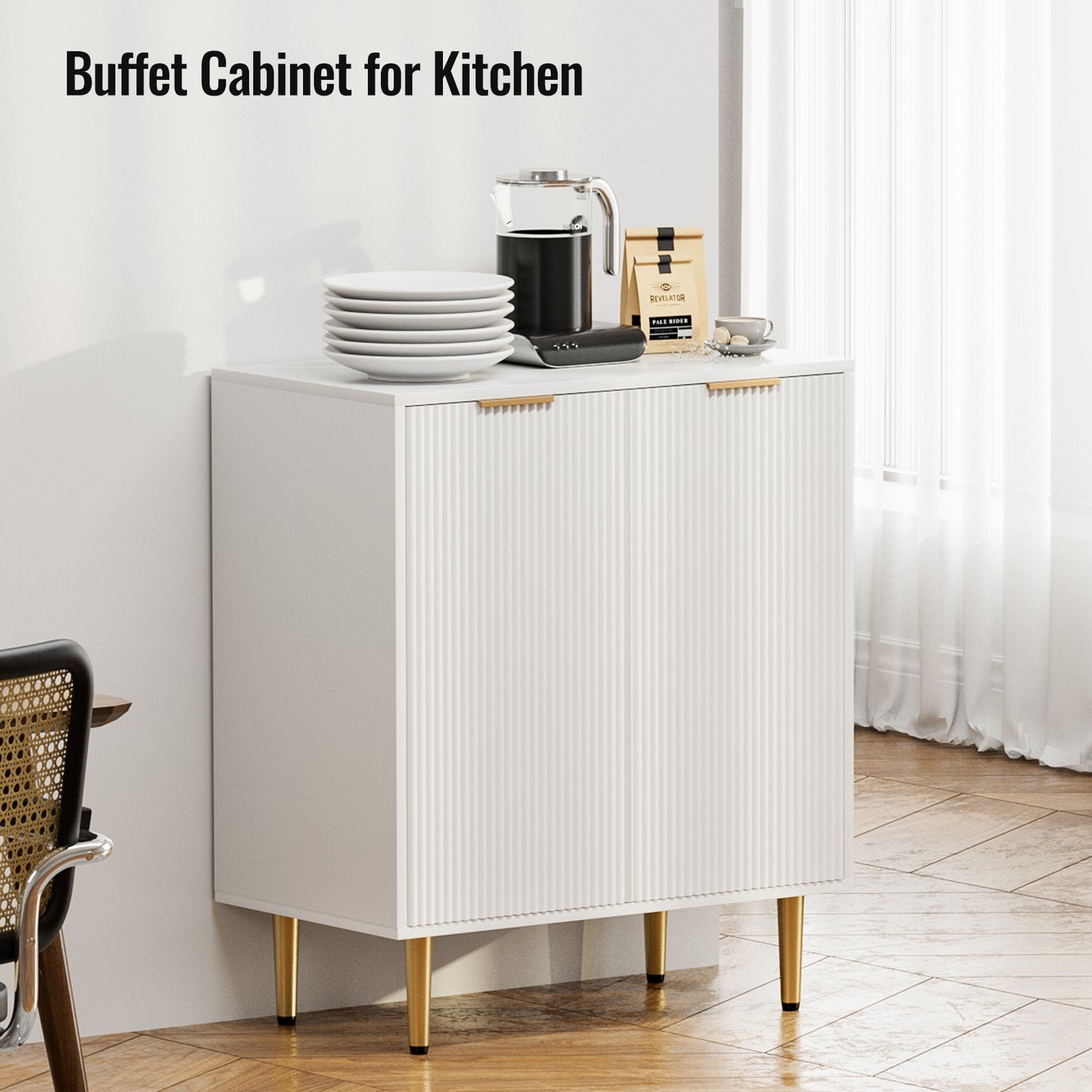 Multifunctional Cabinet with Storage Adjustable Shelves