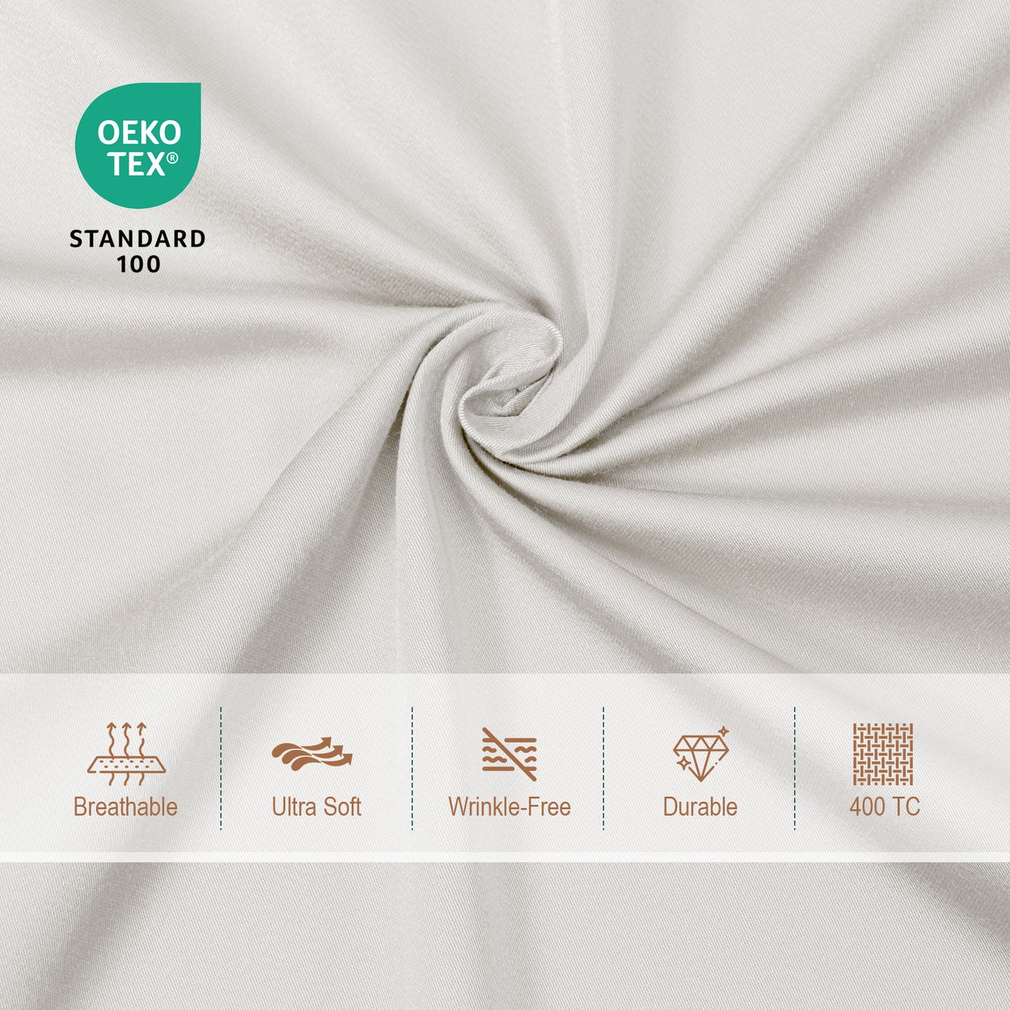 Bed Sheet Set-4 Piece 16” Deep Pocket, Ultra Soft Breathable Silky Bedding Sheets & Pillowcases-White