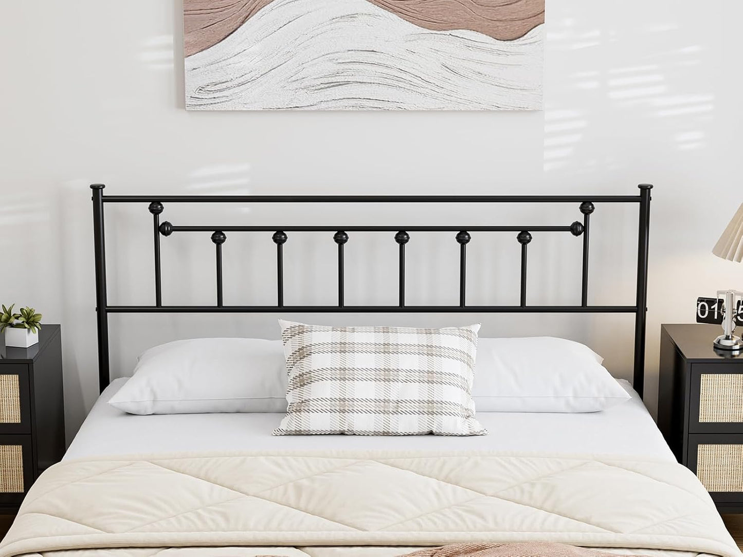 Metal Adjustable Headboard Only for Bedroom