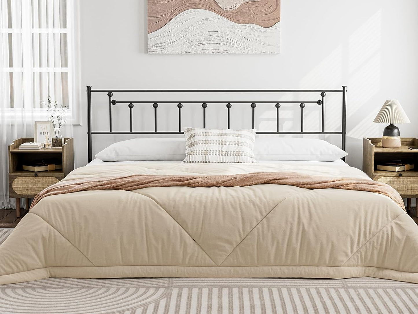 Metal Adjustable Headboard Only for Bedroom