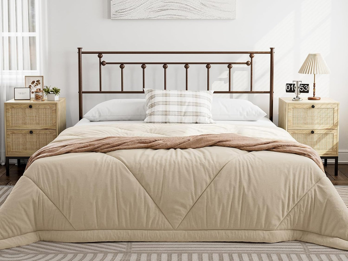 Metal Adjustable Headboard Only for Bedroom