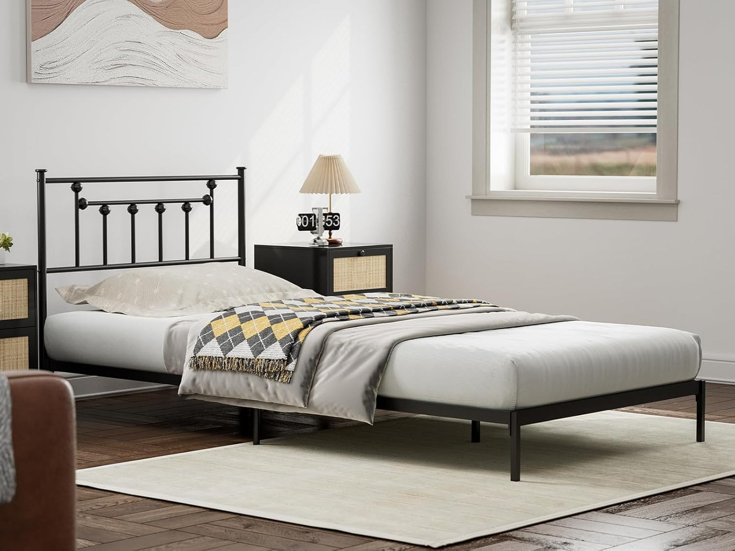 Metal Adjustable Headboard Only for Bedroom