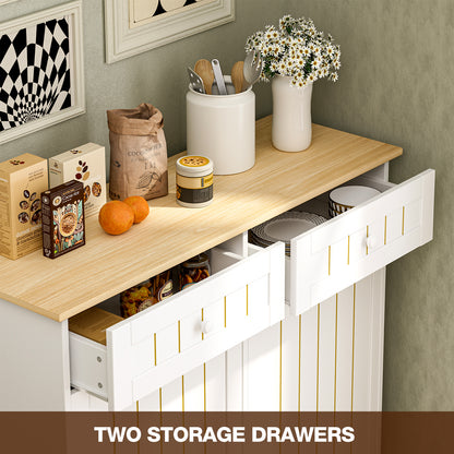 Tilt Out Trash Cabinet, Kitchen Hidden Garbage Can 10 Gallon