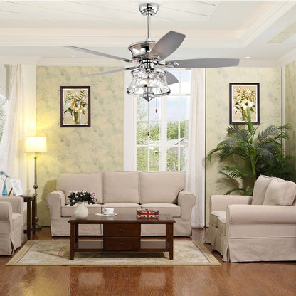 Ceiling Fans 52 Inch Industrial Style Indoor Ceiling Fan with Pull-cord Control