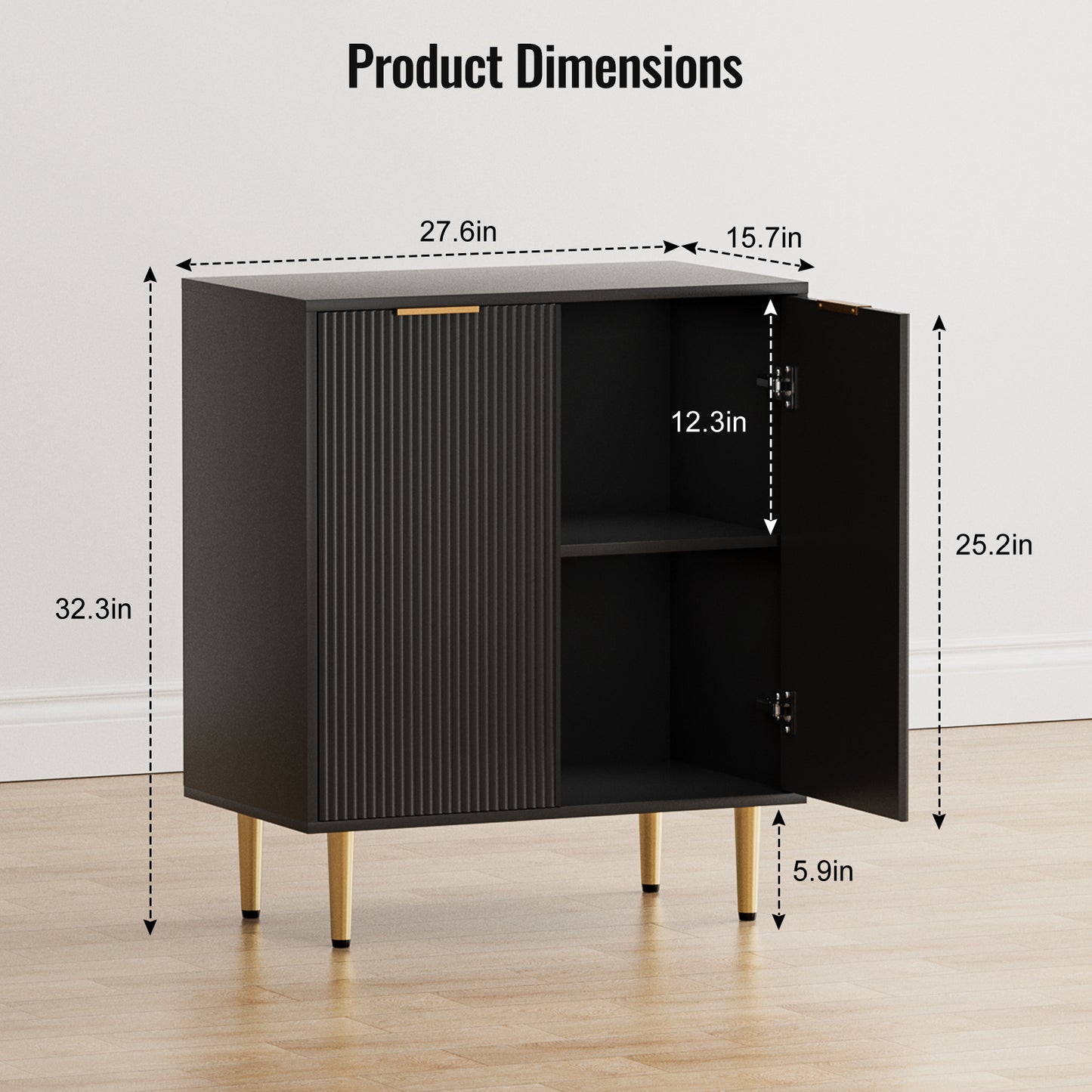 Multifunctional Cabinet with Storage Adjustable Shelves