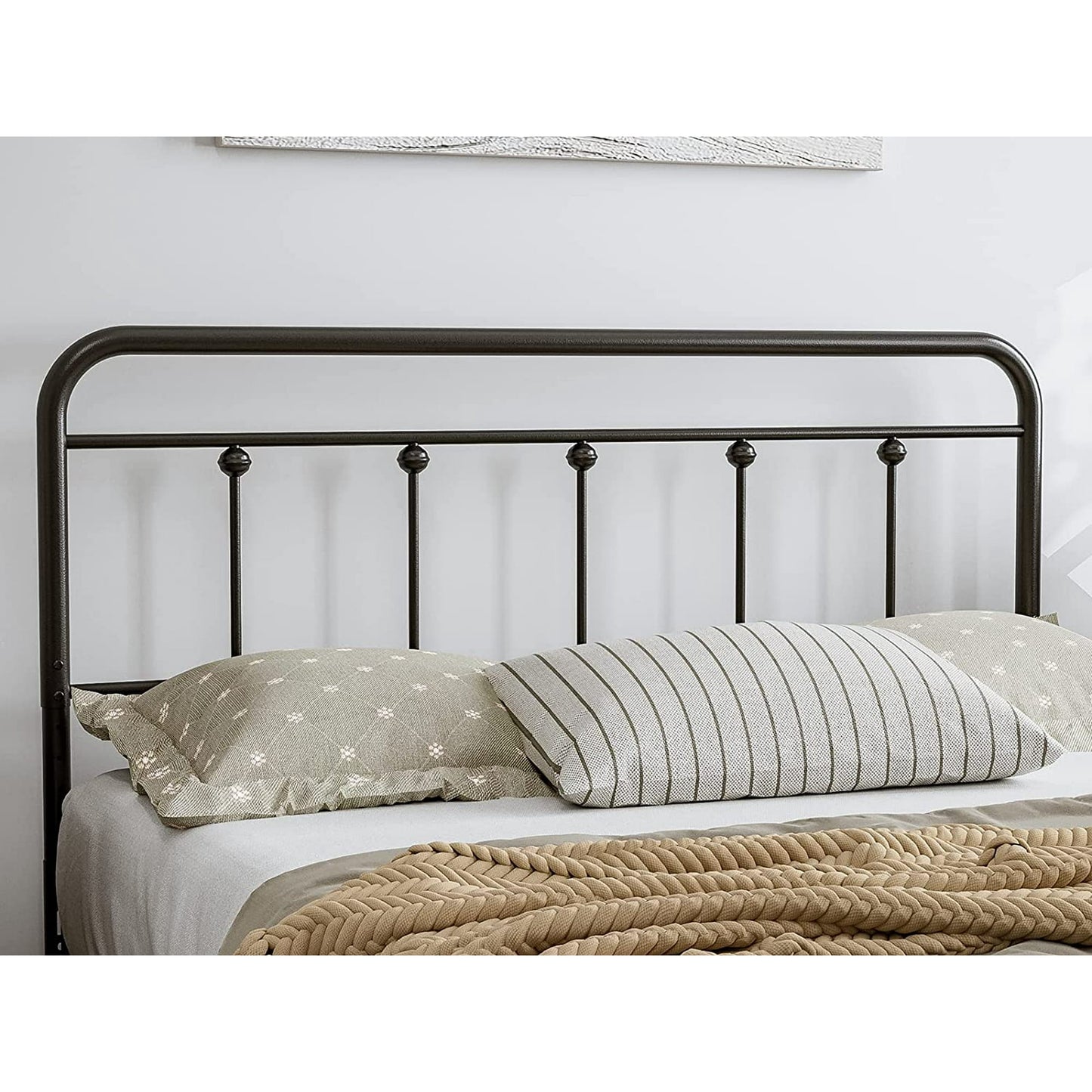 ARICOEASY Metal Full Headboard Only for Bedroom with Height Adjustable, Sturdy Headboard Suitable for Bedrooms, Hotel, Guesthouse