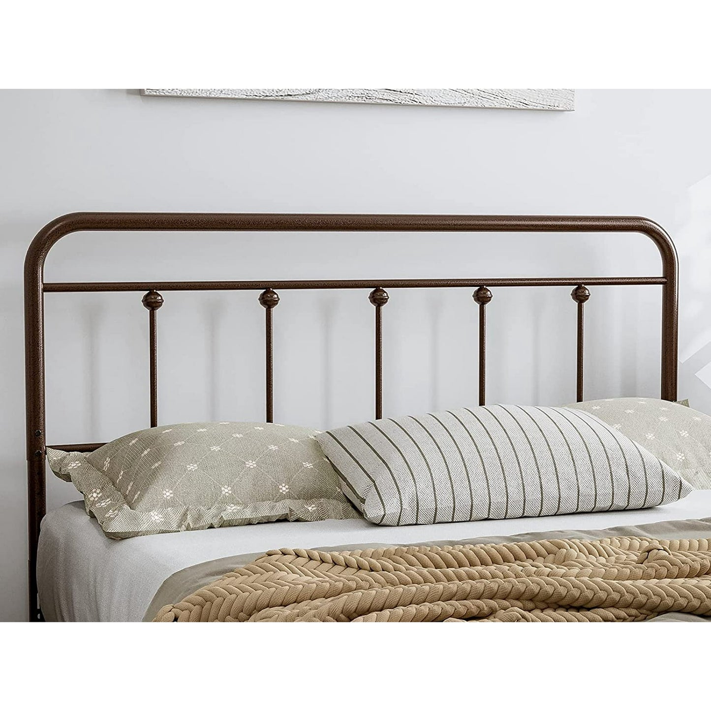 ARICOEASY Metal Full Headboard Only for Bedroom with Height Adjustable, Sturdy Headboard Suitable for Bedrooms, Hotel, Guesthouse