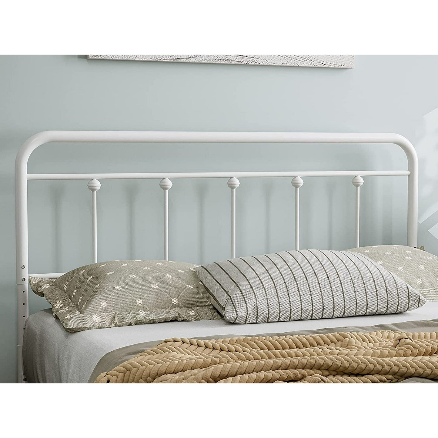 ARICOEASY Metal Full Headboard Only for Bedroom with Height Adjustable, Sturdy Headboard Suitable for Bedrooms, Hotel, Guesthouse