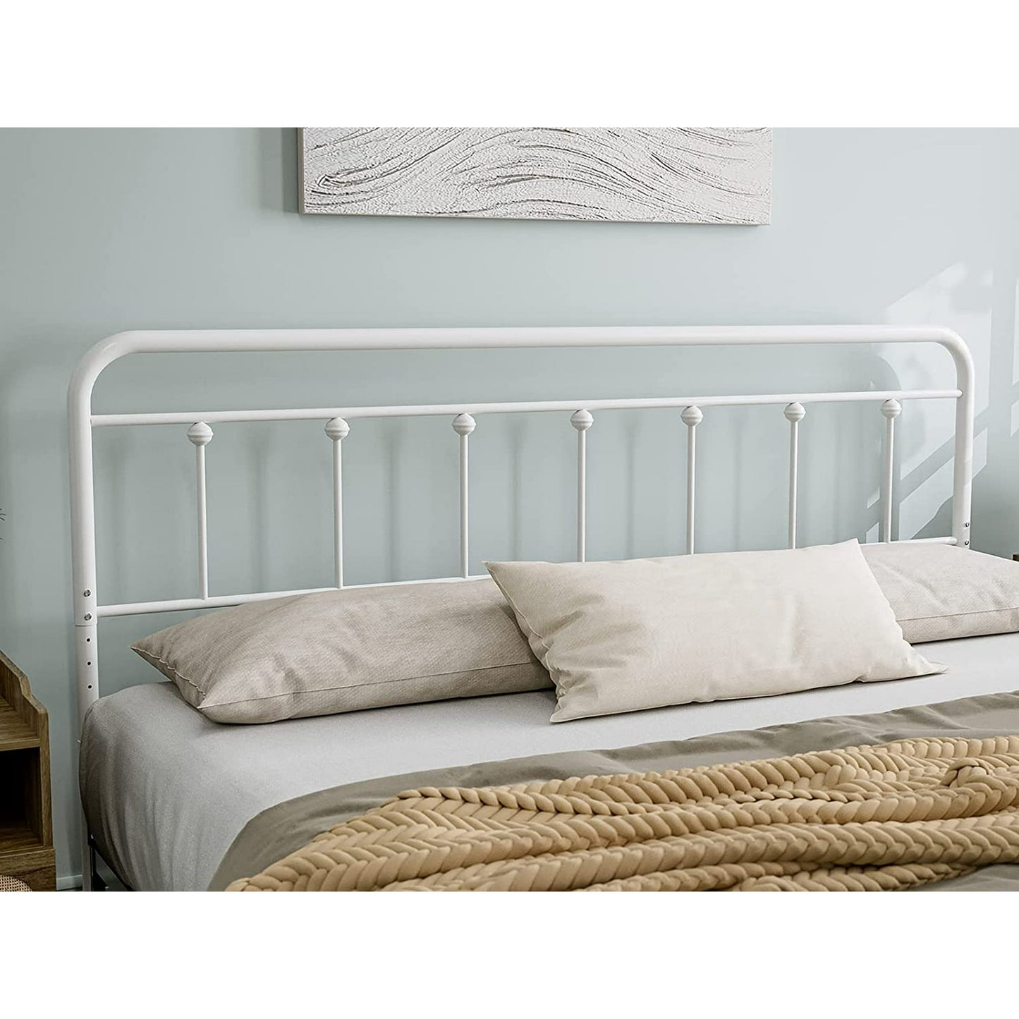ARICOEASY Metal California King Size Headboard for Bedroom with Height Adjustable, Sturdy Headboard Suitable for Bedrooms, Hotel, Guesthouse
