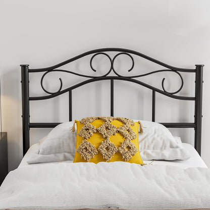 ARICOEASY Vintage Metal Twin Headboard with 7-Level Height Adjustment Design