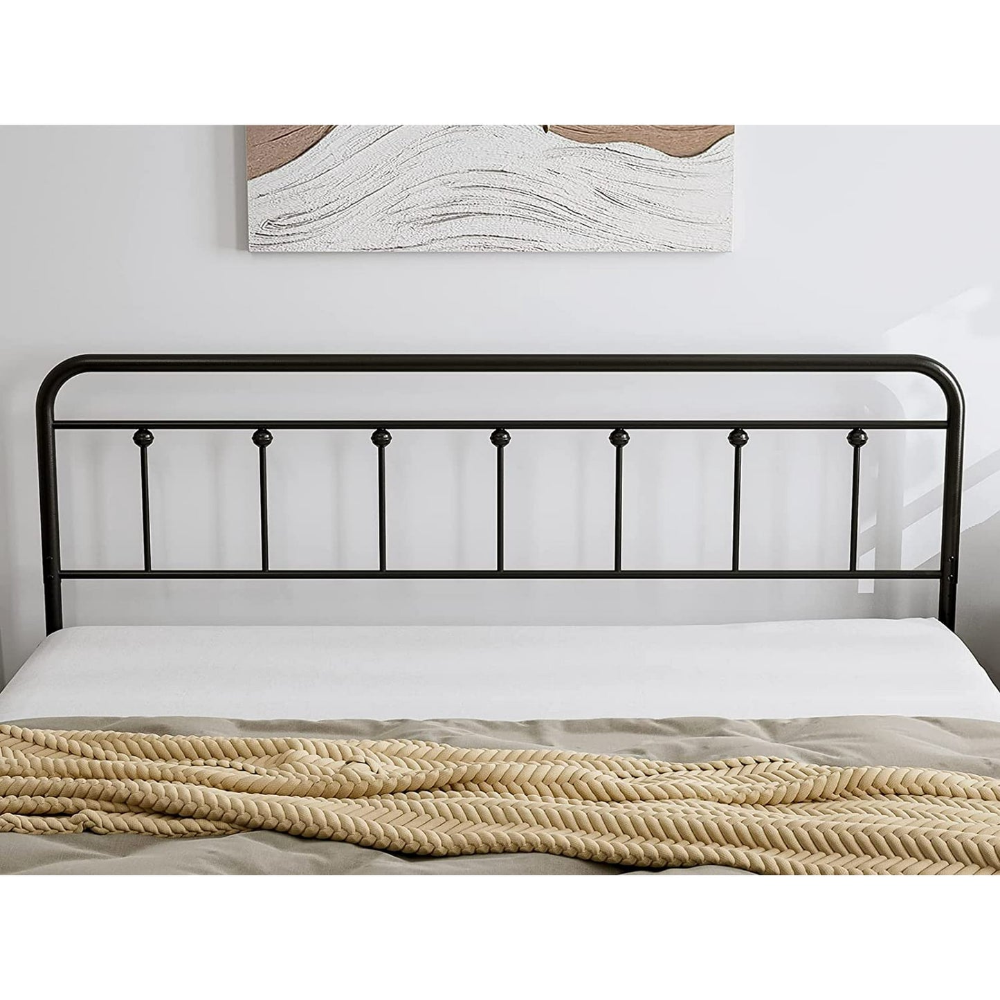 ARICOEASY Metal King Size Headboard Only for Bedroom with Height Adjustable, Sturdy Headboard Suitable for Bedrooms, Hotel, Guesthouse