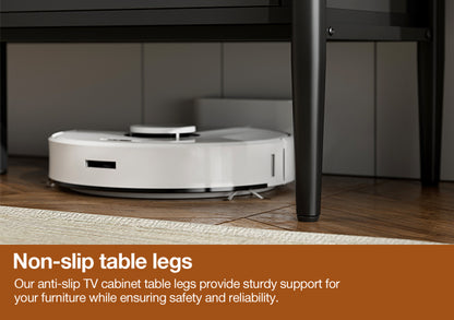 LED TV Stand for 85+ Inch TV with 2 Glass Doors, 4 Drawers and LED Lights,Glass Entertainment Center for Living Room