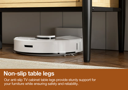 LED TV Stand for 85+ Inch TV with 2 Glass Doors, 4 Drawers and LED Lights,Glass Entertainment Center for Living Room